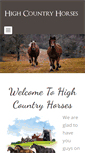 Mobile Screenshot of highcountryhorses.com