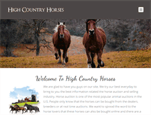 Tablet Screenshot of highcountryhorses.com